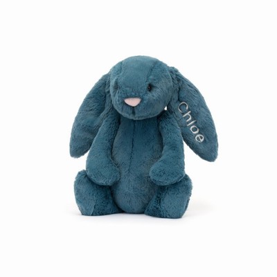 Jellycat Bashful Mineral Blue Bunny Medium USA | 30584DXBF